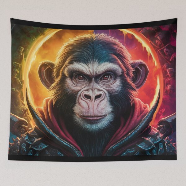 Item preview, Dark Monkey Warrior designed and sold by HowMonkeyShop.