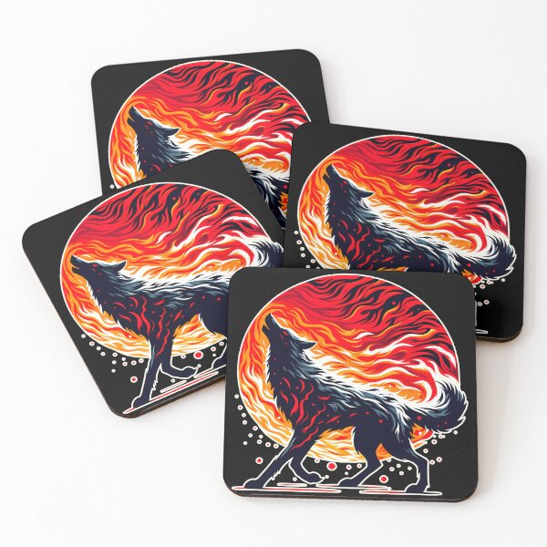 Item preview, Lava Fire Wolf, Ai Generated Art  designed and sold by ACC .
