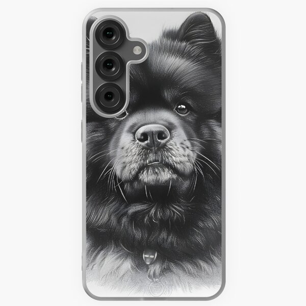 Item preview, Black and white Chow Chow pencil drawing designed and sold by Pencil-Art.