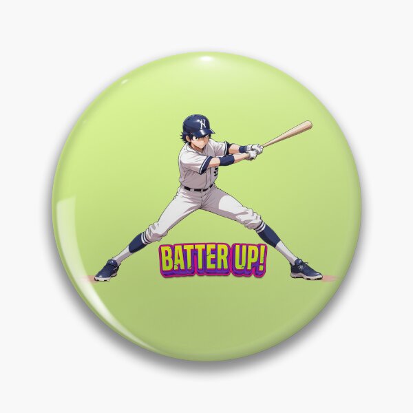 Item preview, anime boy baseball player ready to hit the ball batter up! designed and sold by PrintPlanetGo.