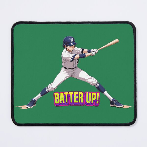 Item preview, anime boy baseball player ready to hit the ball batter up! designed and sold by PrintPlanetGo.