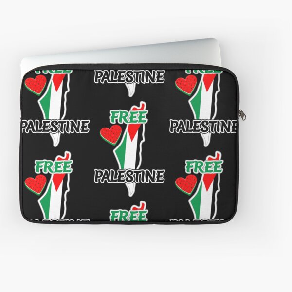 Free Palestine - Map and Watermelon Logo Laptop Sleeve