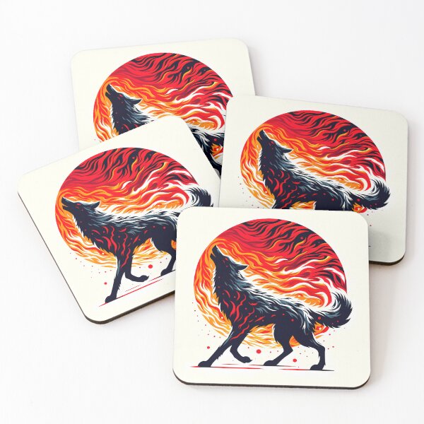 Item preview, Lava Fire Wolf, Ai Generated Art  designed and sold by ACC .