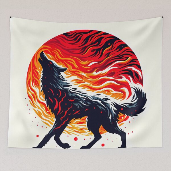 Item preview, Lava Fire Wolf, Ai Generated Art  designed and sold by ACC .