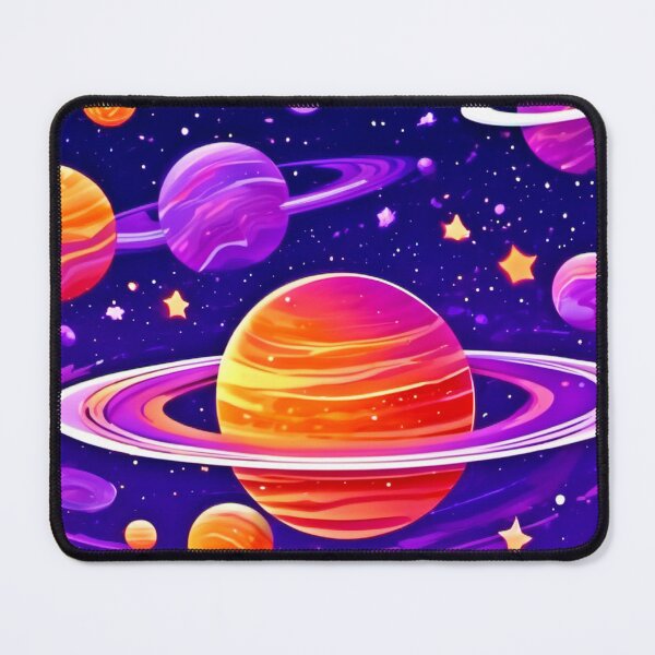 Item preview,  Orange & Purple Planets: Cosmic Artistry designed and sold by Health And Fitness Posts e-Store.
