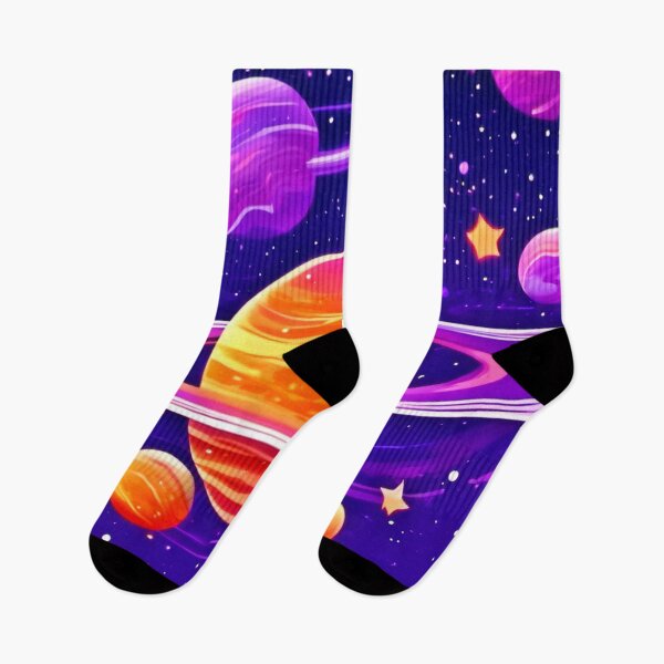 Item preview,  Orange & Purple Planets: Cosmic Artistry designed and sold by Health And Fitness Posts e-Store.