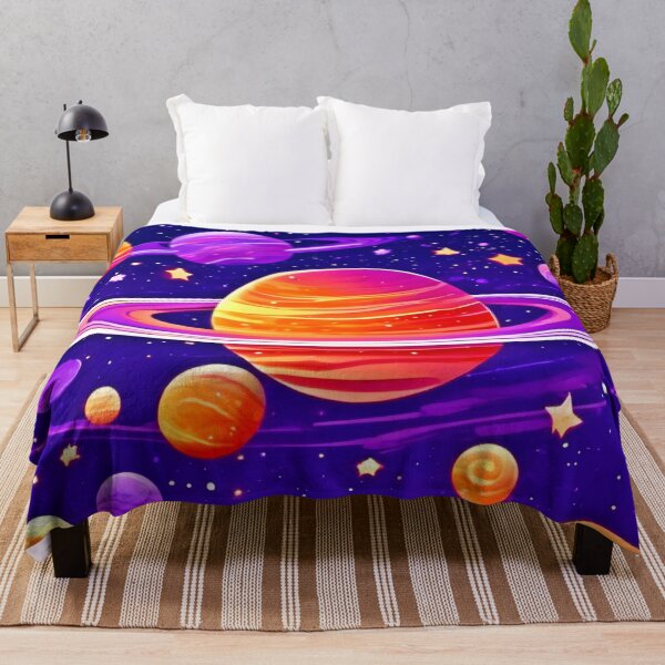 Item preview, Orange & Purple Planets: Cosmic Artistry designed and sold by Health And Fitness Posts e-Store.