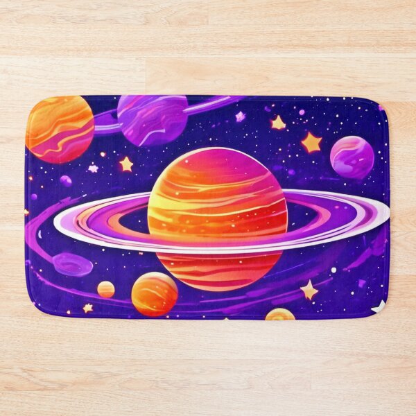 Item preview,  Orange & Purple Planets: Cosmic Artistry designed and sold by Health And Fitness Posts e-Store.