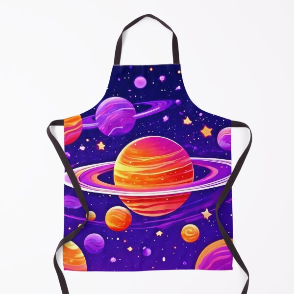 Item preview, Orange & Purple Planets: Cosmic Artistry designed and sold by Health And Fitness Posts e-Store.