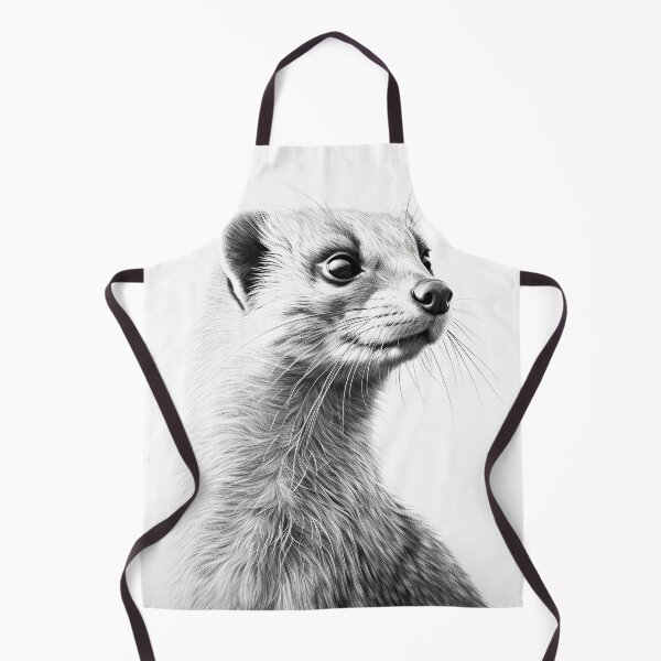 Item preview, Black and white weasel pencil drawing designed and sold by Pencil-Art.