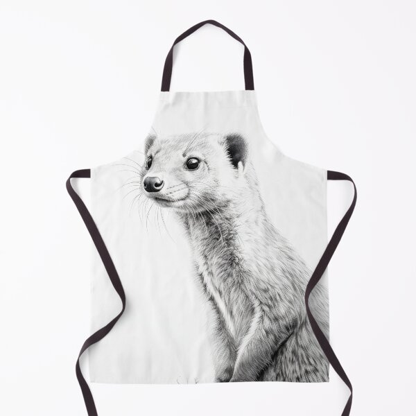 Item preview, Black and white weasel pencil drawing designed and sold by Pencil-Art.