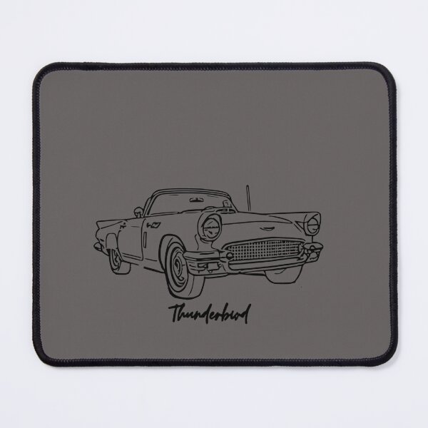 Item preview, line drawing of a 1956 ford thunderbird convertible classic car designed and sold by M0ntyman1010.