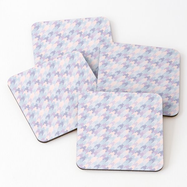 Item preview, Beautiful and Elegant Houndstooth Print Pattern Seamless Design in Pink, Lilac or purple, blue Beige colors designed and sold by RSDigitalPrintDesign.