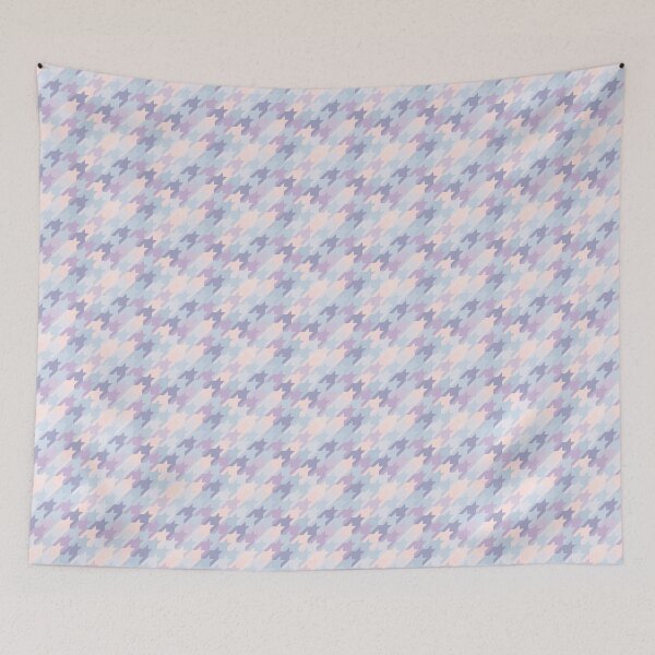 Item preview, Beautiful and Elegant Houndstooth Print Pattern Seamless Design in Pink, Lilac or purple, blue Beige colors designed and sold by RSDigitalPrintDesign.