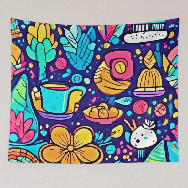 Item preview, Colorful Cartoon Art: Vibrant Beauty designed and sold by Health And Fitness Posts e-Store.