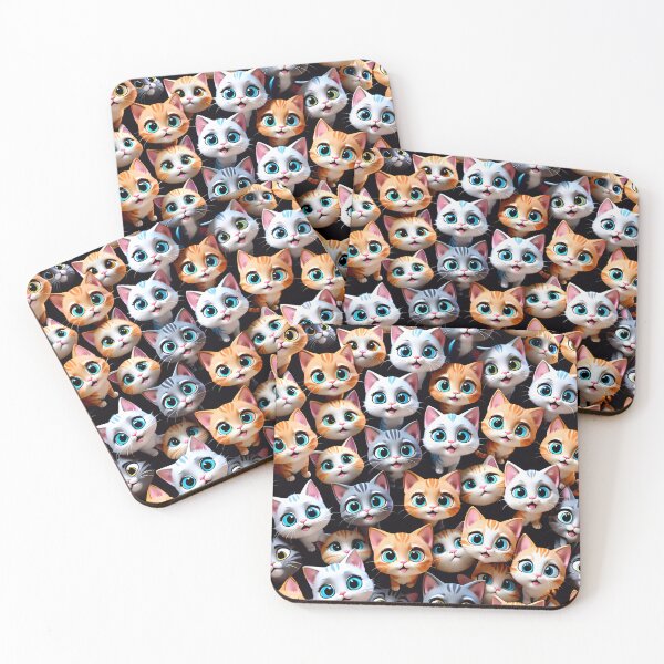 Item preview, Cute Kitty Cat Pattern designed and sold by TheArtOfPat.