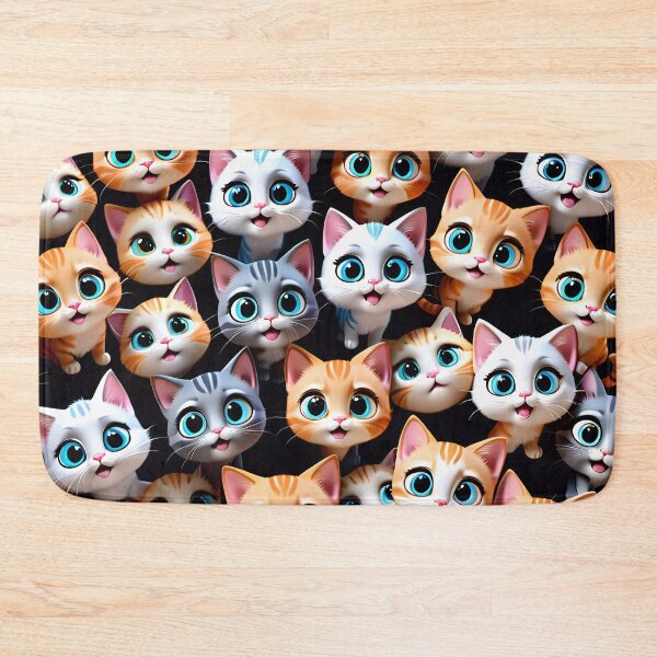 Item preview, Cute Kitty Cat Pattern designed and sold by TheArtOfPat.