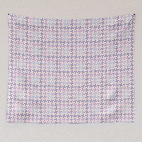 Item preview, Beautiful and Elegant Houndstooth Print Pattern Seamless Design in Pink, Lilac or purple, blue Beige colors designed and sold by RSDigitalPrintDesign.