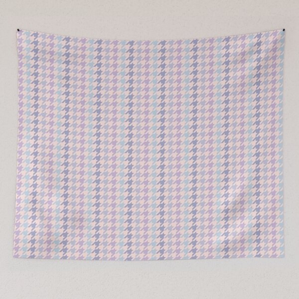 Item preview, Beautiful and Elegant Houndstooth Print Pattern Seamless Design in Pink, Lilac or purple, blue Beige colors designed and sold by RSDigitalPrintDesign.