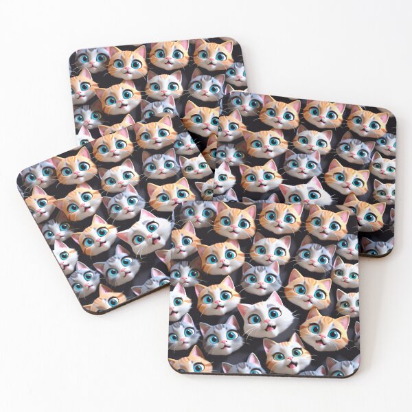 Item preview, Cute Kitty Cat Pattern designed and sold by TheArtOfPat.