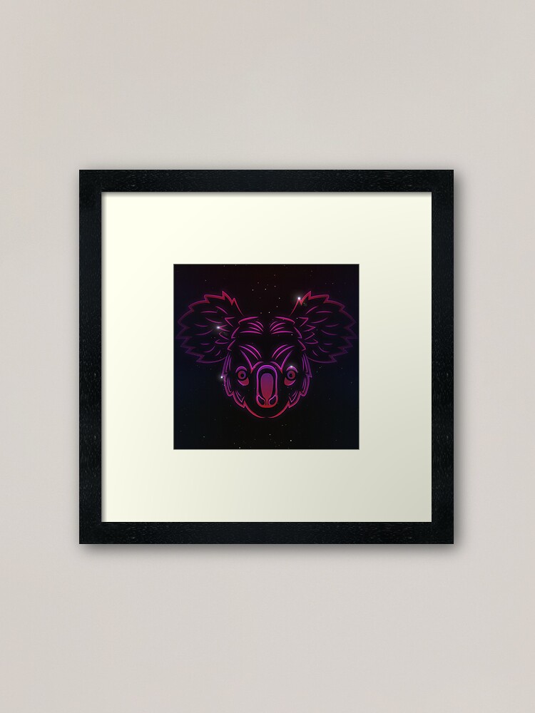 Neon Koala Framed Art Print For Sale By Ashjlawson Redbubble