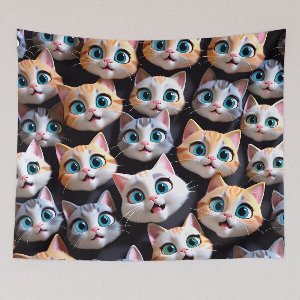 Item preview, Cute Kitty Cat Pattern designed and sold by TheArtOfPat.