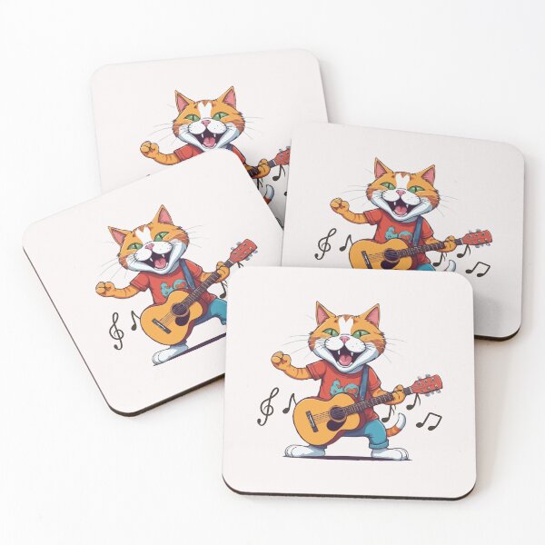 Item preview, Cute Cat Guitar designed and sold by Clouth Clothing  ⭐⭐⭐⭐⭐.