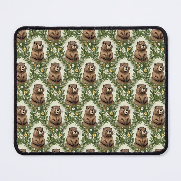 Item preview, Massachusetts Mayflowers and Groundhog Woodchuck Pattern 3 designed and sold by taiche.