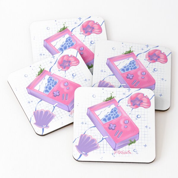 Item preview, Pink Purple Gameboy aquatic themed design designed and sold by PinkHeav3n.