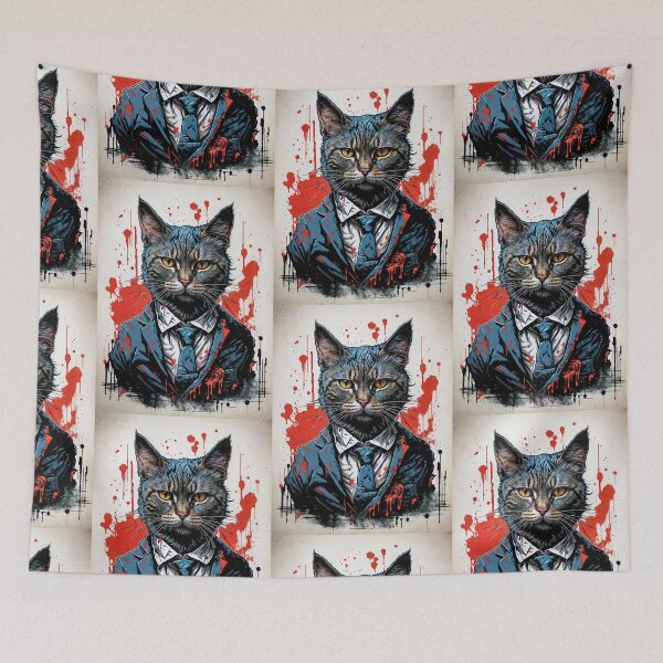 Item preview, Psychopath cat designed and sold by Marginalia Workshop.