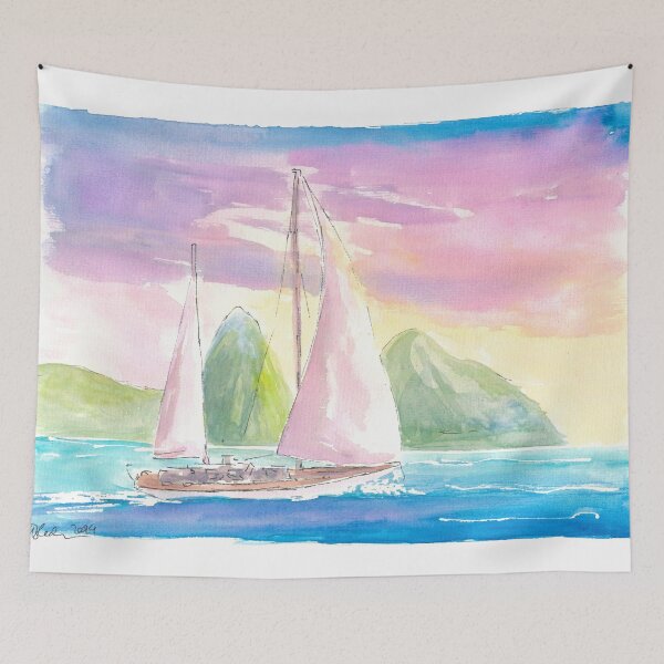 Item preview, Nautical Yachting Journey across the West Indies designed and sold by artshop77.