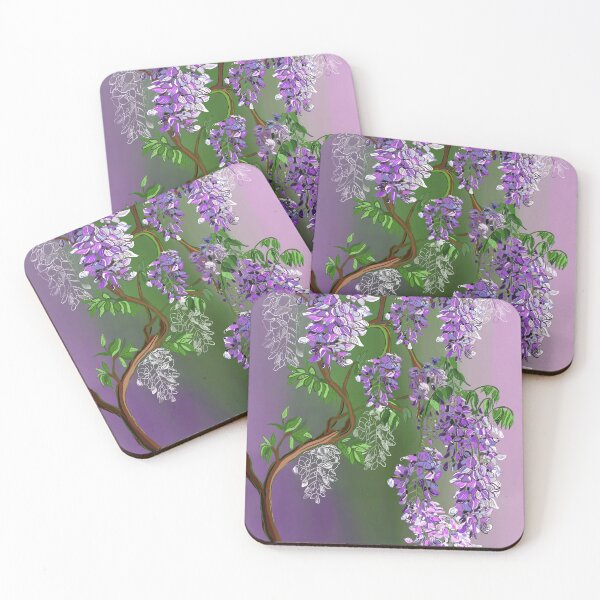 Item preview, Wisteria in Violet and Green  designed and sold by NinaModray.