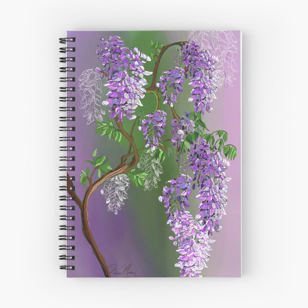 Item preview, Wisteria in Violet and Green  designed and sold by NinaModray.