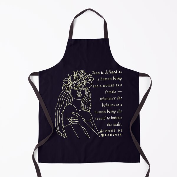 Item preview, Simone de Beauvoir quote: Man is defined as a human being and woman as a female – whenever she behaves as a human being... designed and sold by artbleed.