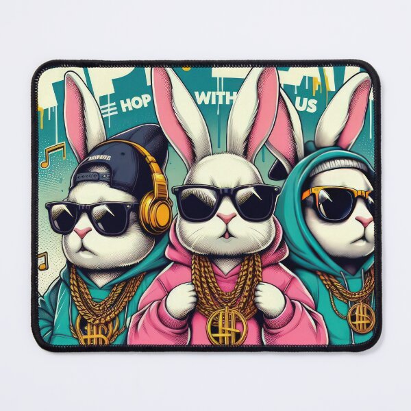 Item preview, hip-hop bunnies Easter group Funny animals designed and sold by Expressions-Sel.