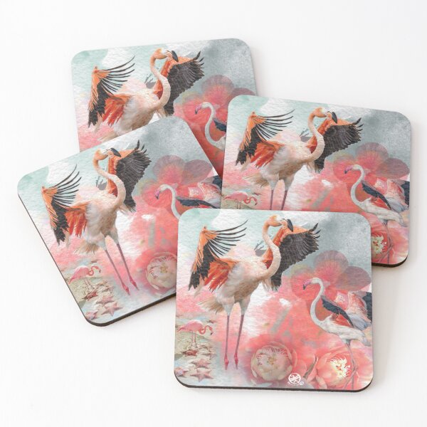 Item preview, Flamingo and flowers designed and sold by Jeanine Handley.