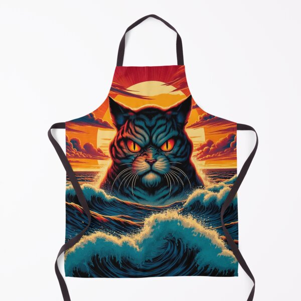Aperçu de l'œuvre Un chat monstre sortant de la mer créée et vendue par PanfurWare-LLC.