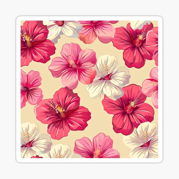 Item preview, Pinks and Cream Floral Print Pattern designed and sold by HollywoodInked.