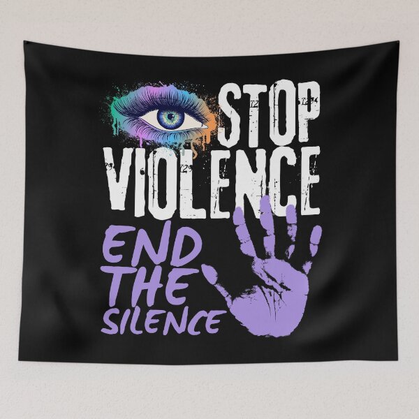 Item preview, Stop Violence End the Silence Women Men Wear Purple Support designed and sold by BunBuntheDog-.