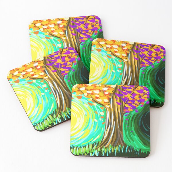 Item preview, Color Vortex Trees designed and sold by SheepTigerArt.