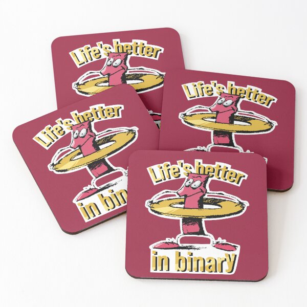 Item preview, Life's better in binary designed and sold by burbuja.
