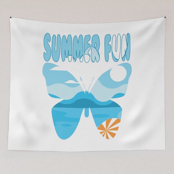 Item preview, Sky Blue Summer Butterfly Scene art  designed and sold by TerScott.