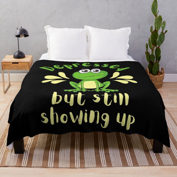 Item preview, Depressed frog - mental health matters designed and sold by EvergreenWhimsy.