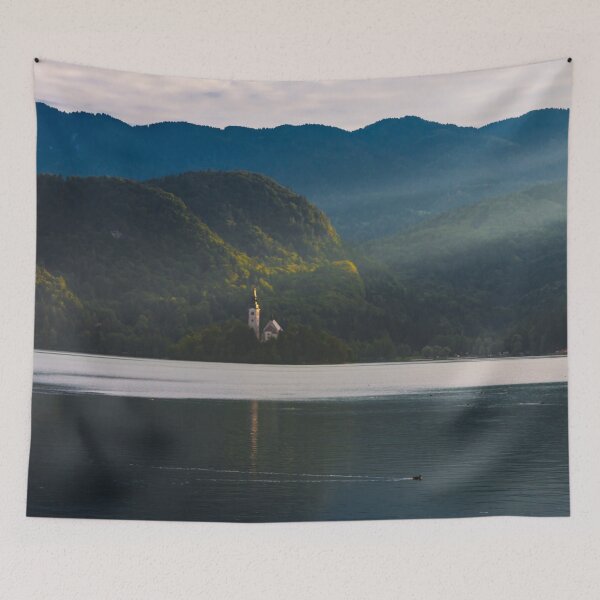 Item preview, Sunset on the lake of Bled (Slovenia) designed and sold by carlotoffolo.
