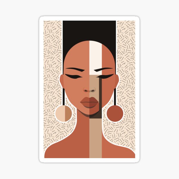 Aperçu de l'œuvre Portraits de femmes - #0025 Couleurs Neutres Beauté Africaine créée et vendue par larabu.