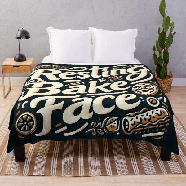 Item preview, Resting Bake Face, typography, pun designed and sold by maxmaj.