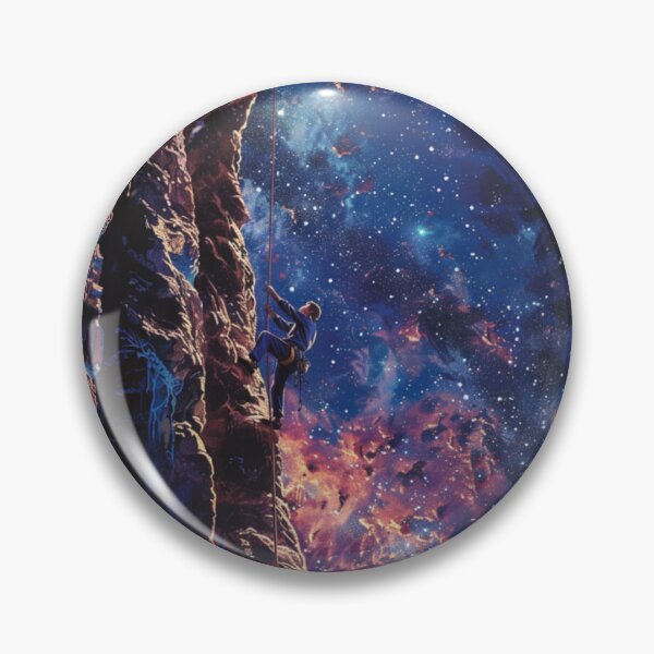 Item preview,  Climber tackling challenging route cosmic sky Active Outdoors Inspired Art designed and sold by CDC40.