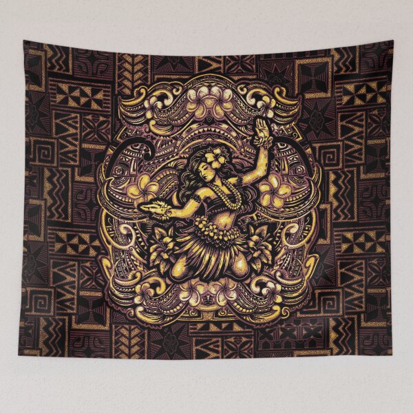 Item preview, Retro Tribal Hula Dancer Shirt Design 026 designed and sold by sunnthreads.