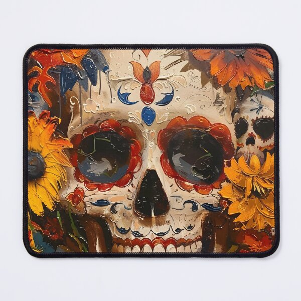 Item preview, Sugar Skull surrounded by Flowers designed and sold by dcrc.