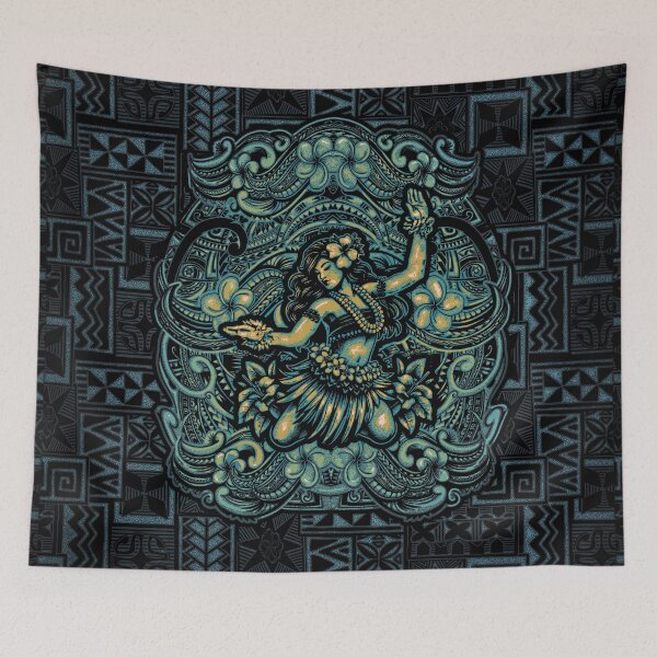 Item preview, Retro Tribal Hula Dancer Shirt Design 024 designed and sold by sunnthreads.
